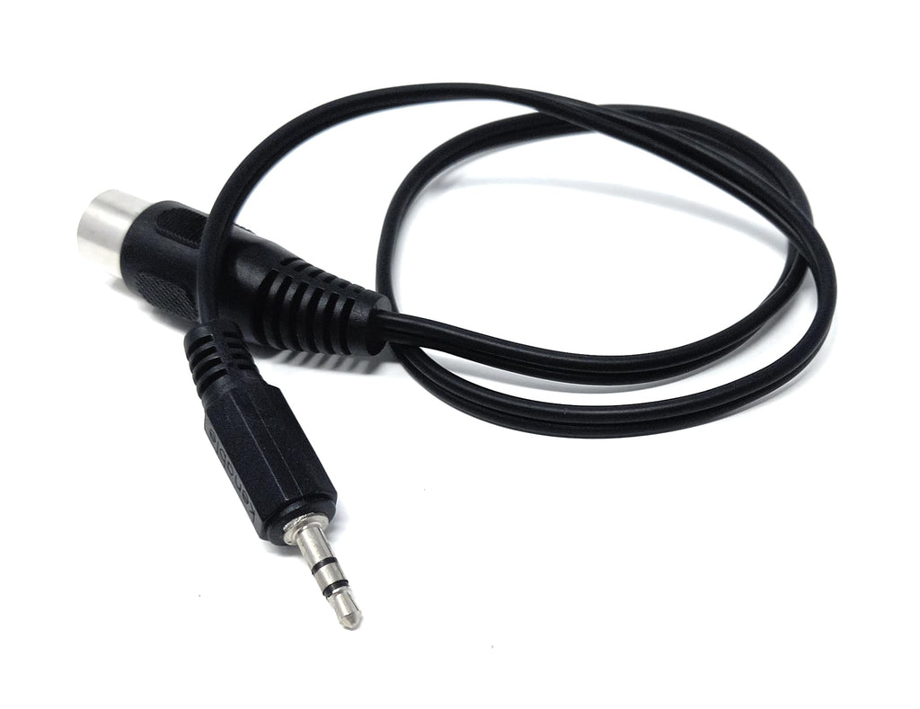 DRUT 3.5mm Stereo Jack Plug to 5 Pin Midi Din Male AUX Audio Cable, Midi Pins 2, 3, 5 are Connected