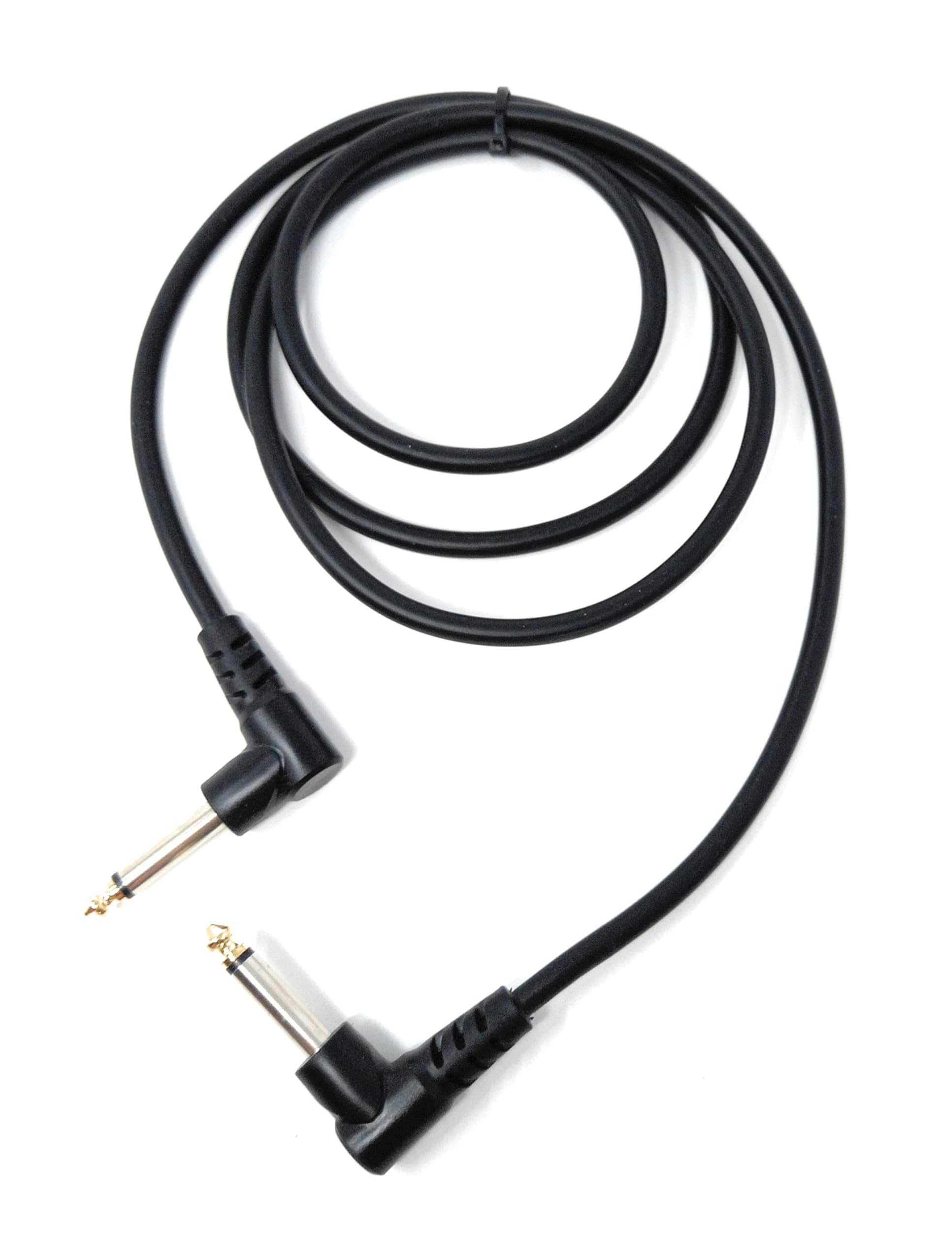 6.35mm Right Angle TS Instrument Cable - 90 Degree 1/4 Inch Mono Guitar Patch Cable for Amps, Mixers, and Pedals