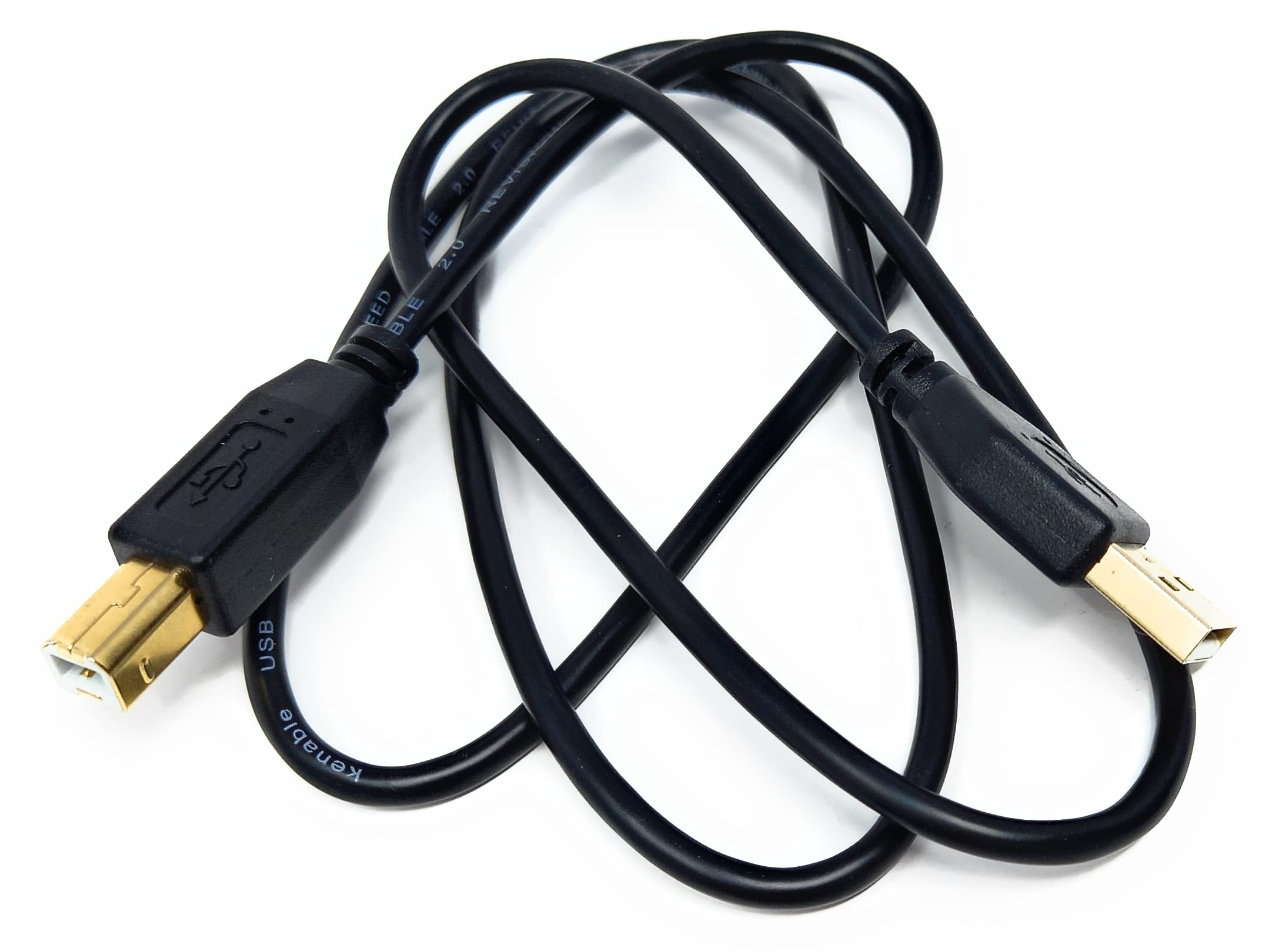 DRUT USB A to B 2.0 24AWG High Speed Cable Lead for Printer, Scanner, Music Instrument