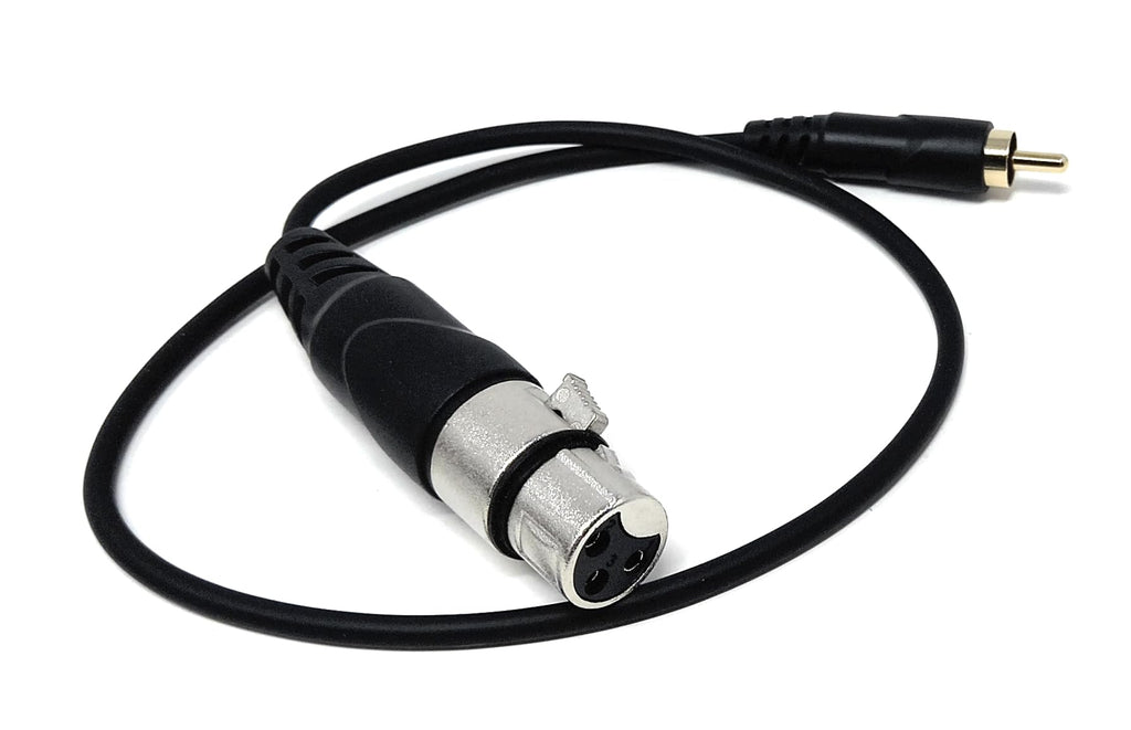 DRUT 3-Pin XLR Female to RCA Phono Audio Cable – Gold-Plated Connector, Soft, flexible PVC Coat, for Microphone, CD Player, Speaker, Mixer & Amplifier
