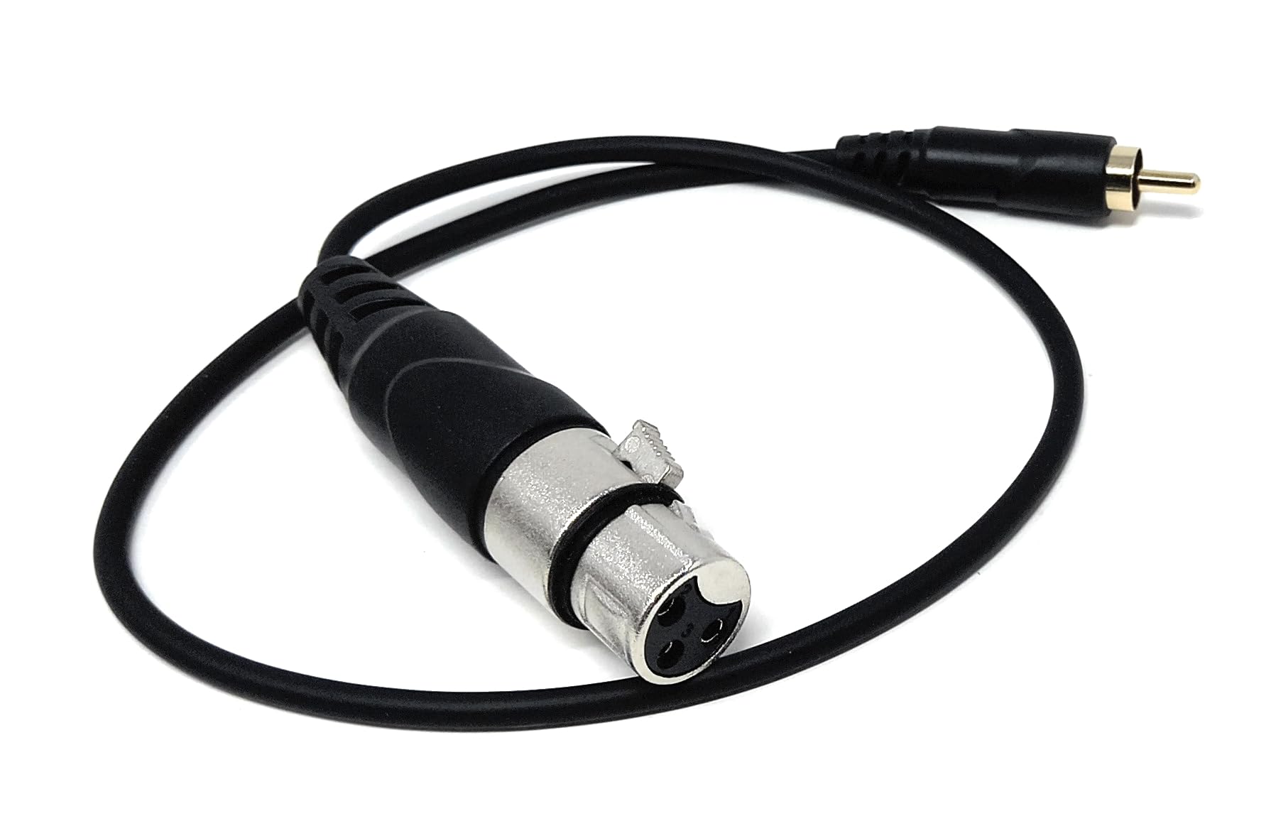 DRUT 3-Pin XLR Female to RCA Phono Audio Cable – Gold-Plated Connector, Soft, flexible PVC Coat, for Microphone, CD Player, Speaker, Mixer & Amplifier