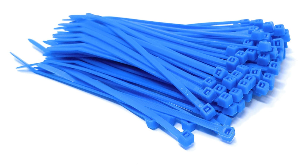 Nylon Cable Ties, 100mm x 2.5mm, Pack of 100, Plastic Zip Tie Wraps, Self-Locking