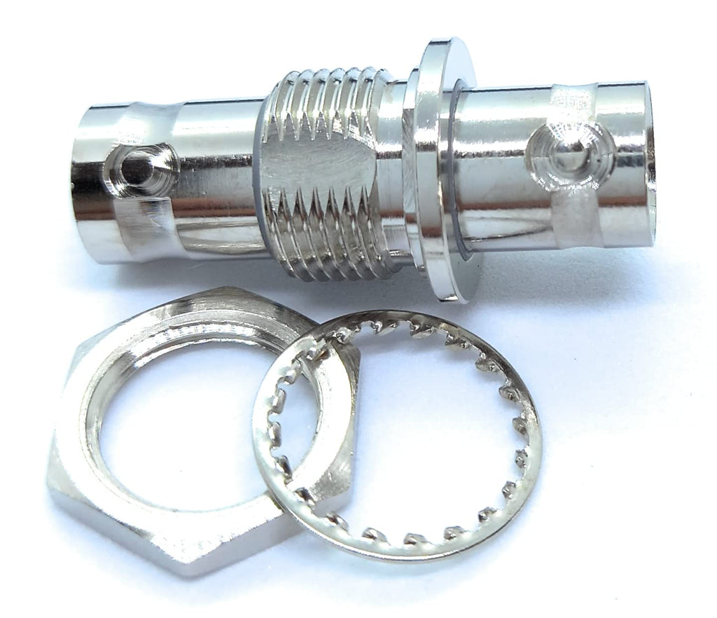 DRUT BNC to BNC Coupler Panel Mount Socket to Socket Feed Through Adaptor 50 ohm - Connect Two BNC Cables with Ease for CCTV, RF, and Video Applications