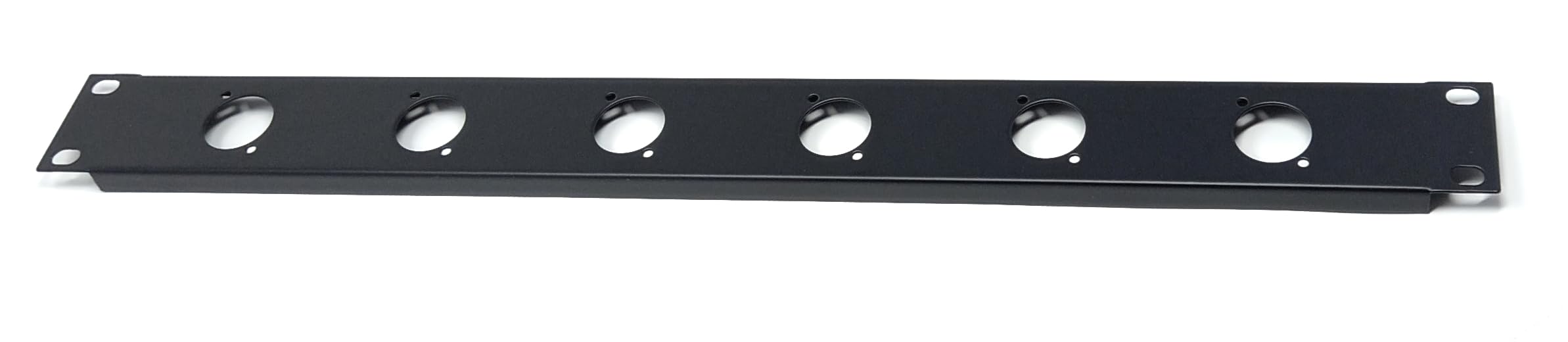 1U 19" Rack Mount D-Series Punch-Out Panel - Compatible with XLR, Speakon, and Neutrik Connectors for AV, Audio, and Computer Racks