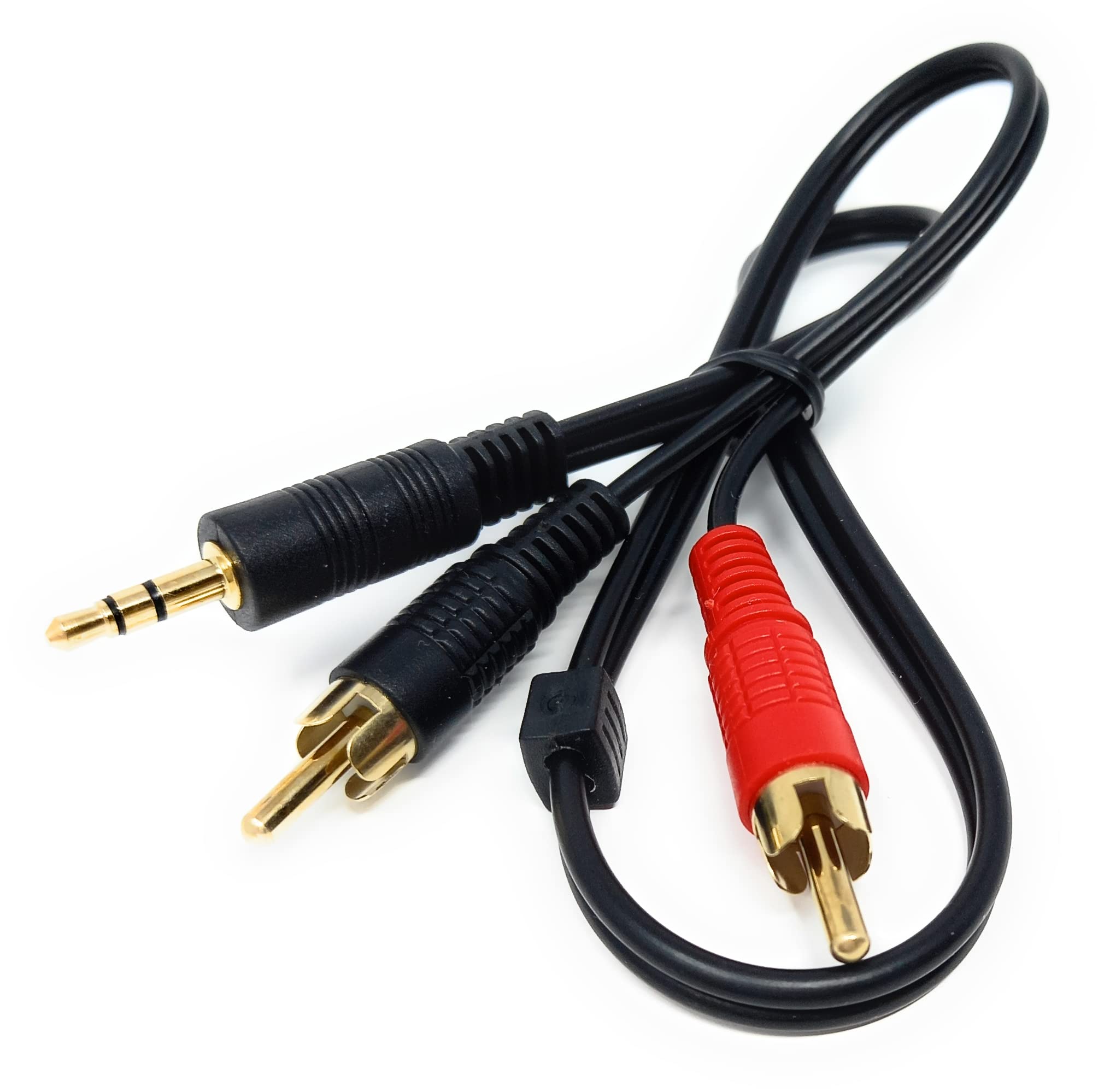 DRUT 3.5mm to Twin RCA Stereo Aux Phono Audio Cable Mini Jack Lead Cord Y Splitter Headphone Cord RCA Y Splitter Adapter