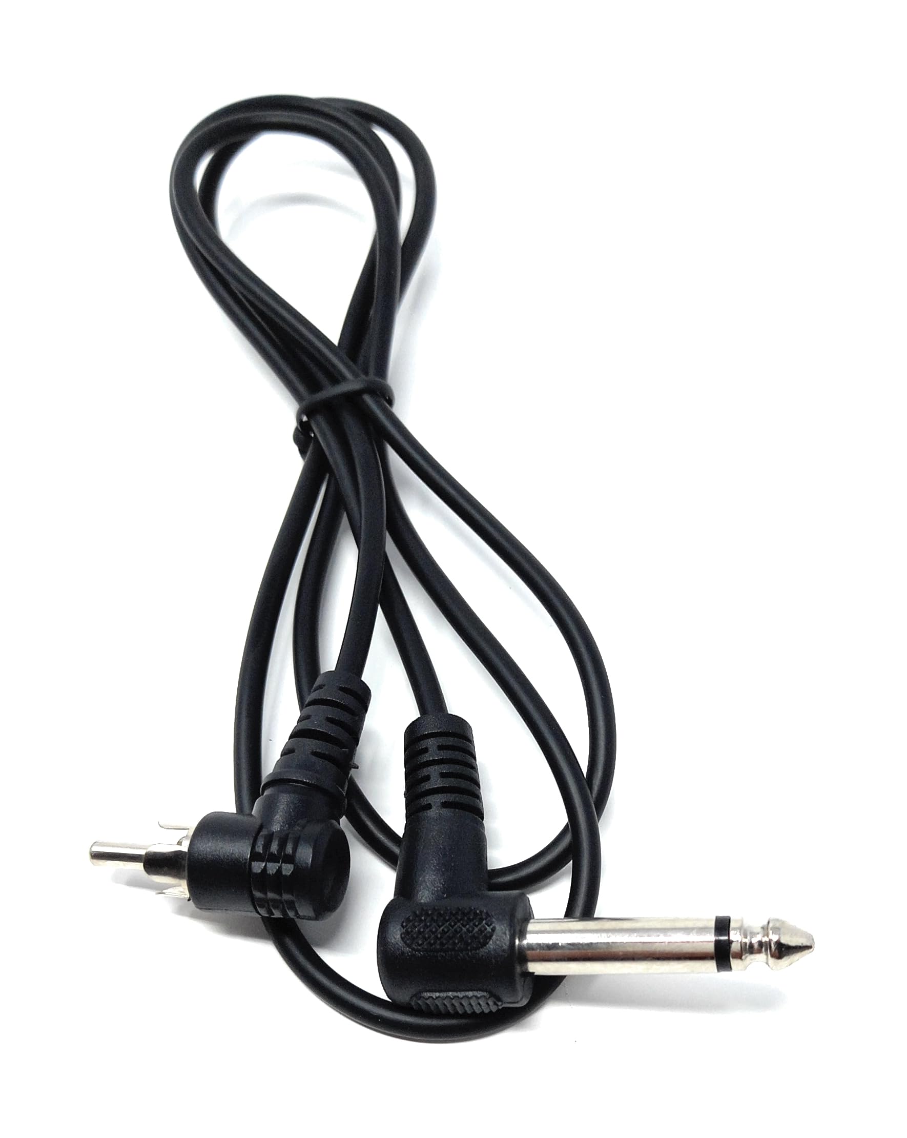 DRUT 6.35mm Mono Jack Plug to RCA Phono Male Plug Audio Cable Right Angle Audio Coax Lead