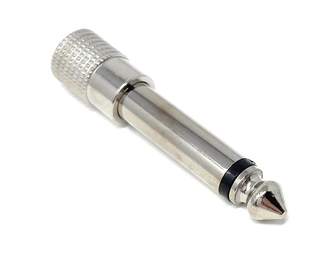 DRUT 6.35mm Mono Jack Plug to 3.5mm Stereo Socket Adapter Cable Converter Audio Adapter