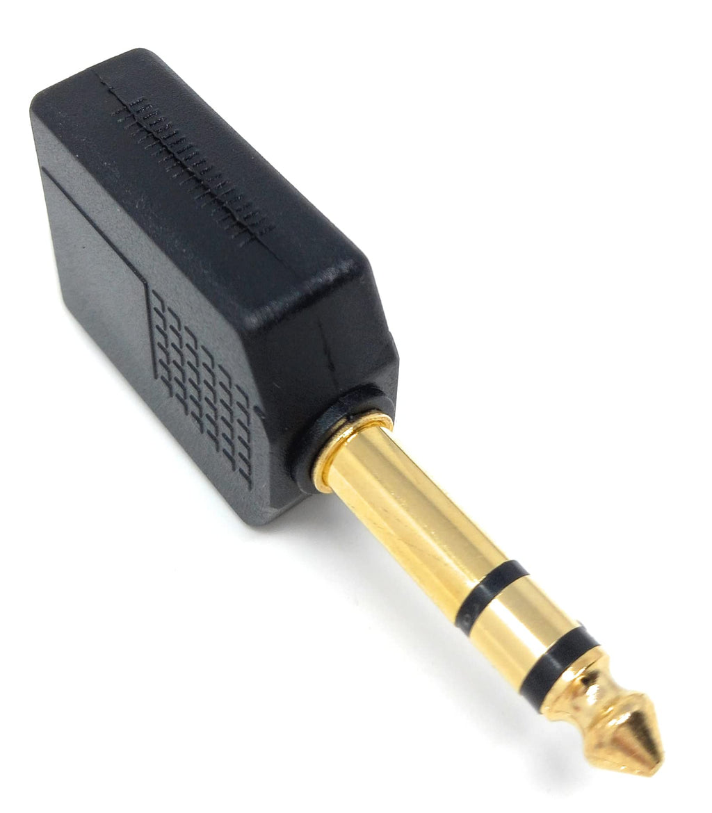 DRUT 1pcs 6.35mm 1/4 inch Stereo Jack Splitter Cable Adapter Lead 1 x Plug to 2 x Sockets, Male to Female