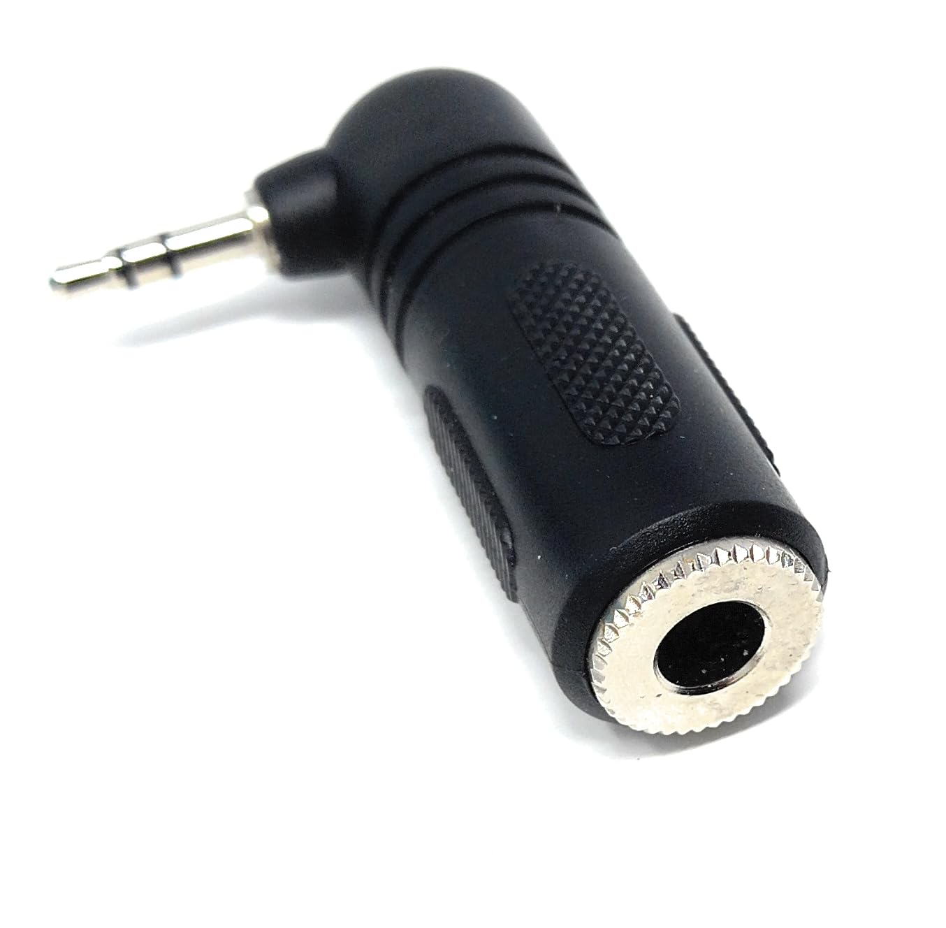 DRUT Right Angled 3.5mm to 6.35mm Jack Socket Stereo Jack Plug Cable AUX Adapter