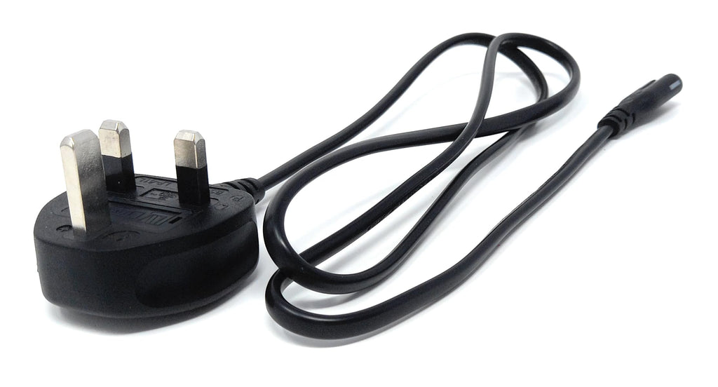 UK Power Cable 3A Fused Plug to C7 Figure-8 Lead – Compatible with PS5, PS4, Xbox, Laptops, Smart TVs, DVD Players, and Chargers