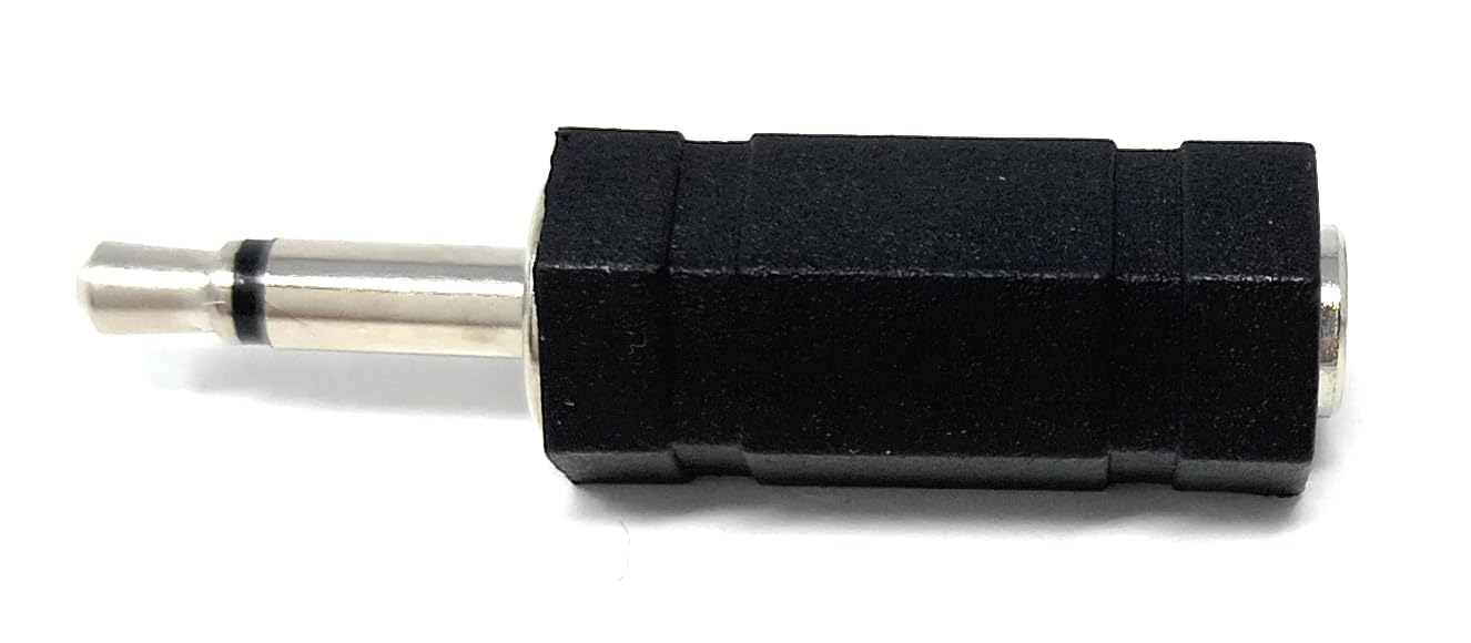 DRUT 3.5mm Mono Jack Male to 2.5mm Mono Jack Socket Female Audio Cable Adapter