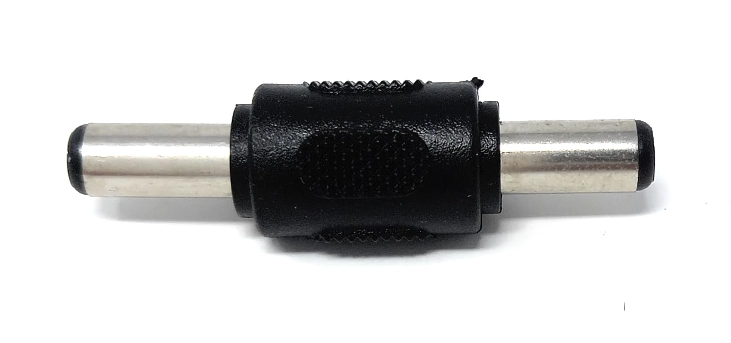 DRUT 5.5mm x 2.5mm DC Power Coupler Male to Male Plugs Gender Changer Cable Adapter