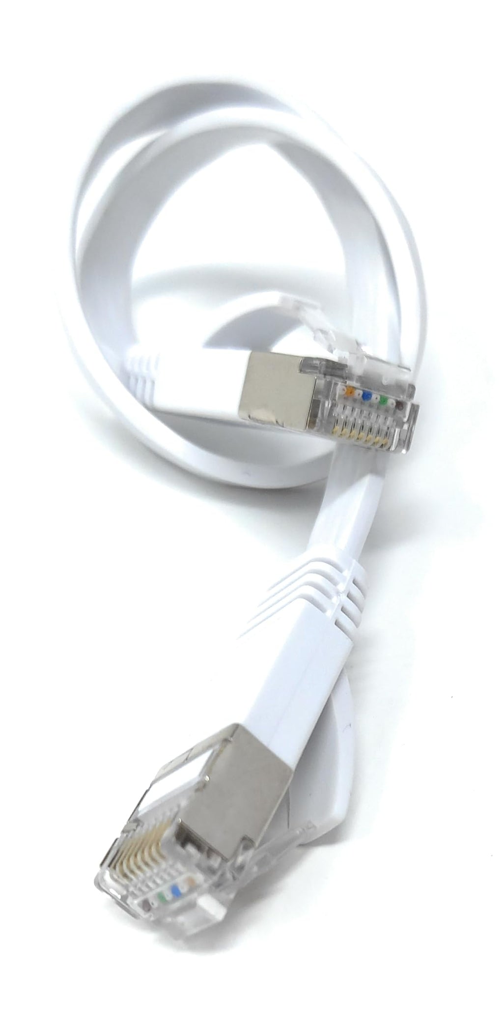 DRUT Flat CAT6a/Cat6 Shielded S/STP 500MHz RJ45 Ethernet LAN 10 gigabit connections, Full Copper Cable Lead, for Routers, Switches, PCs, Gaming Consoles