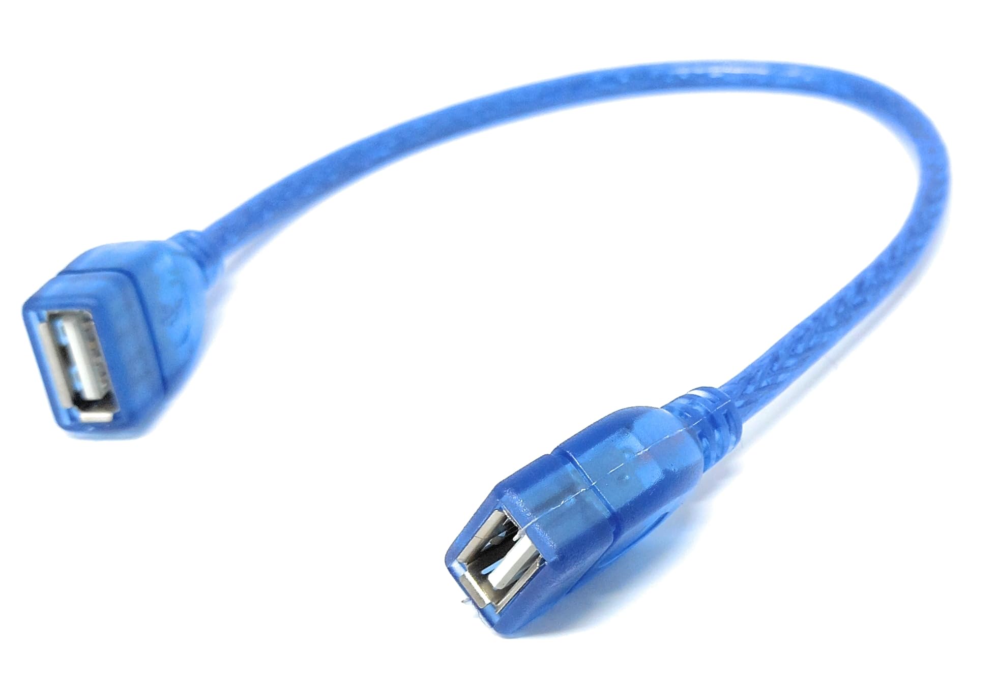 DRUT 30cm USB Female to Female Extension Cable Coupler Adapter – Compatible with Computers, Printers, Mobile Phones, Mouse, Keyboard