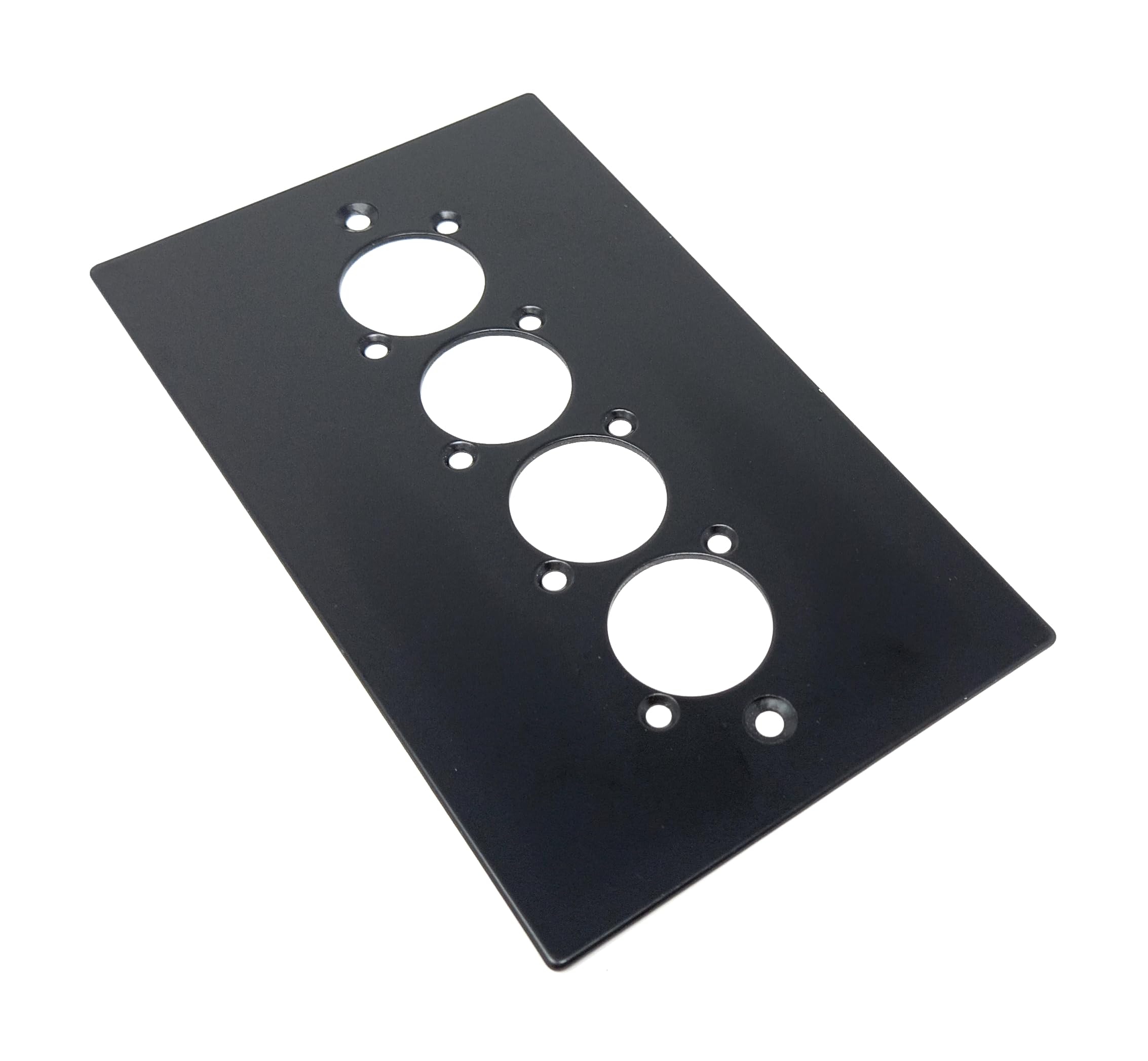 Double Gang Aluminium Wall Plate – D-Series Hole Compatible with Neutrik, HDMI, USB, RJ45, XLR, RCA, BNC 121x86x5mm with Screws
