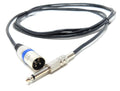 DRUT XLR Male to 6.35mm TS Mono Male Plug Audio Connector, Microphone Screened Cable for Amplifiers, Music Instruments