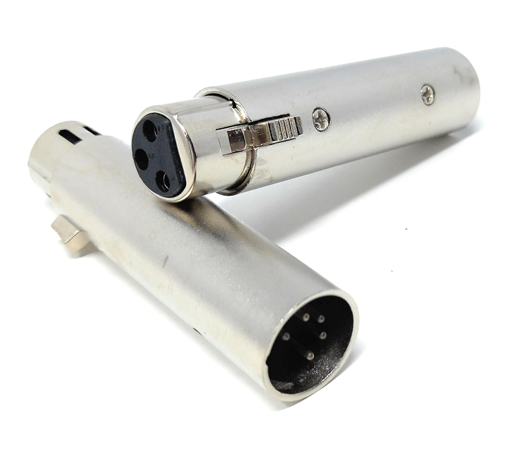 5-Pin XLR Male to 3-Pin XLR Female DMX Converter Adapter – Audio Connector for DMX Stage Lighting, Dimmer Console, Microphone