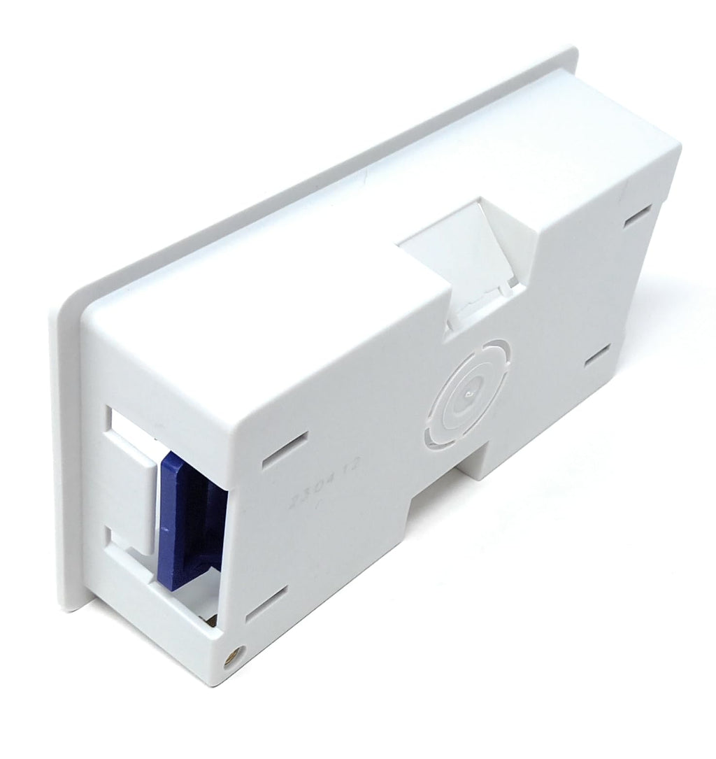 Double 2 Gang Dry Lining Back Plasterboard Box, Pattress Box with Adjustable Lugs 35mm, for Faceplate
