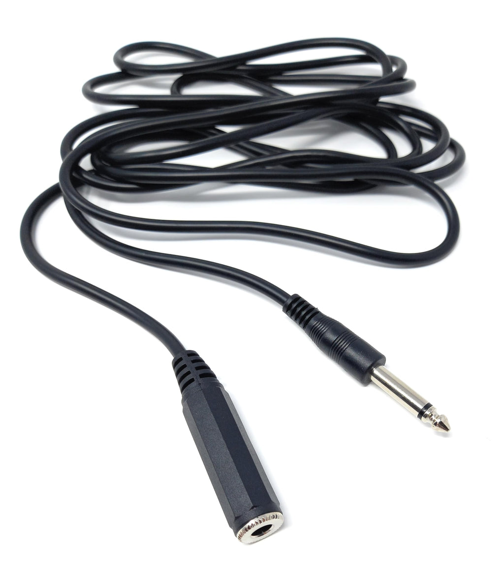 DRUT 6.35mm 1/4" Mono Jack Plug to Socket Extension Male to Female Audio Cable Lead for Guitar, Speaker, Amp, Music instruments