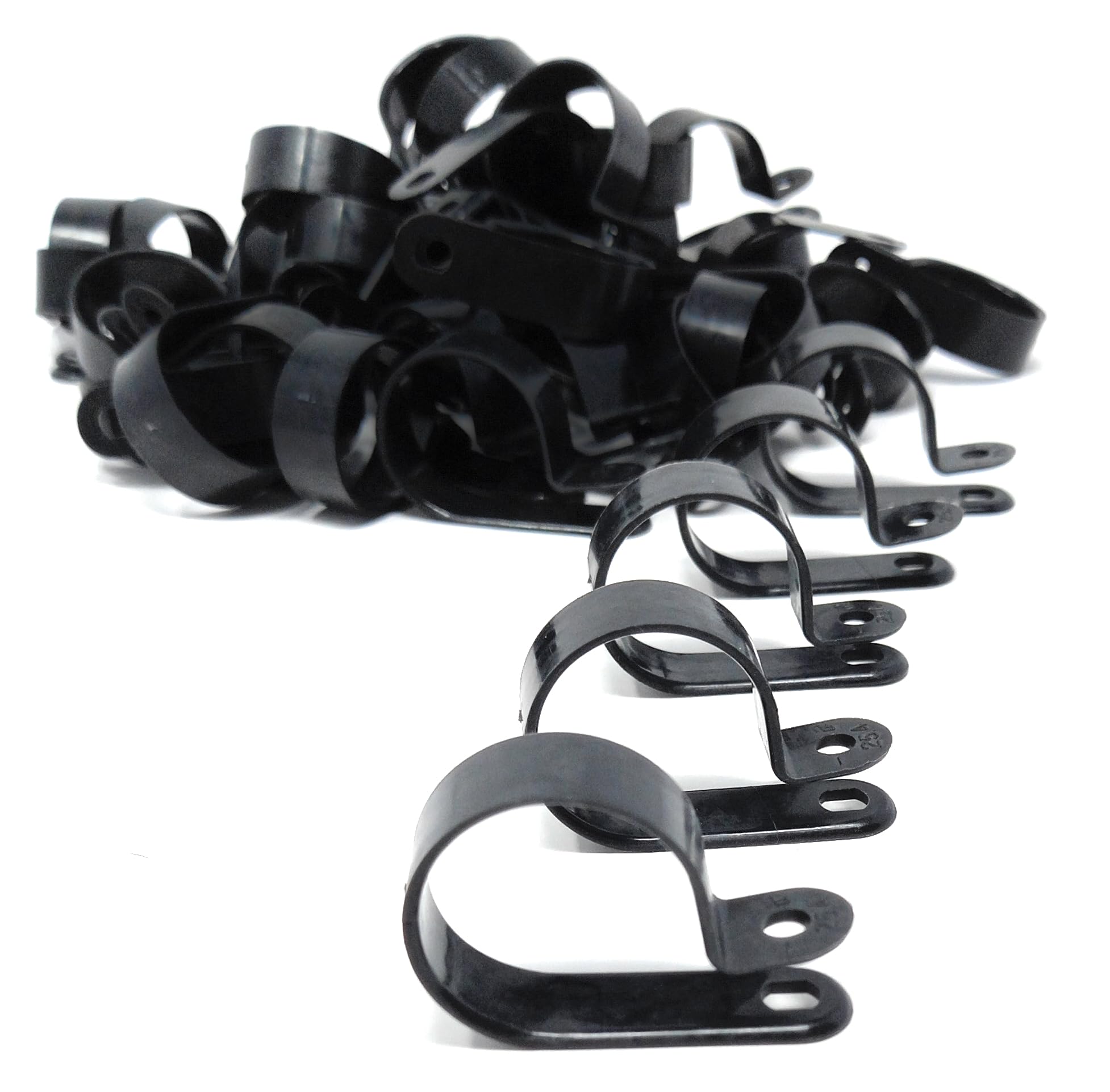 100pcs. P-Clips Plastic Nylon for Hose, Pipe, Cable, Wire, Tubing Wall Clamp Mount