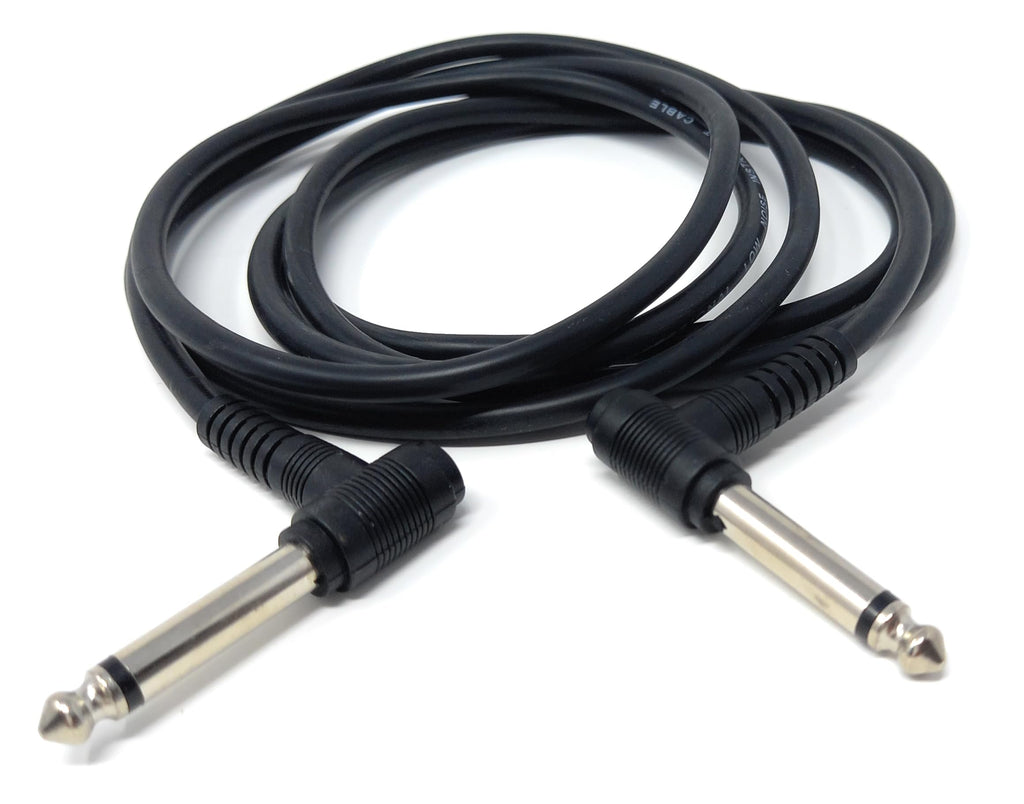 DRUT 6.35mm to 6.35mm Right Angle 90 Degree Jack Audio Mono Guitar Speaker Music Instrument Cable Lead