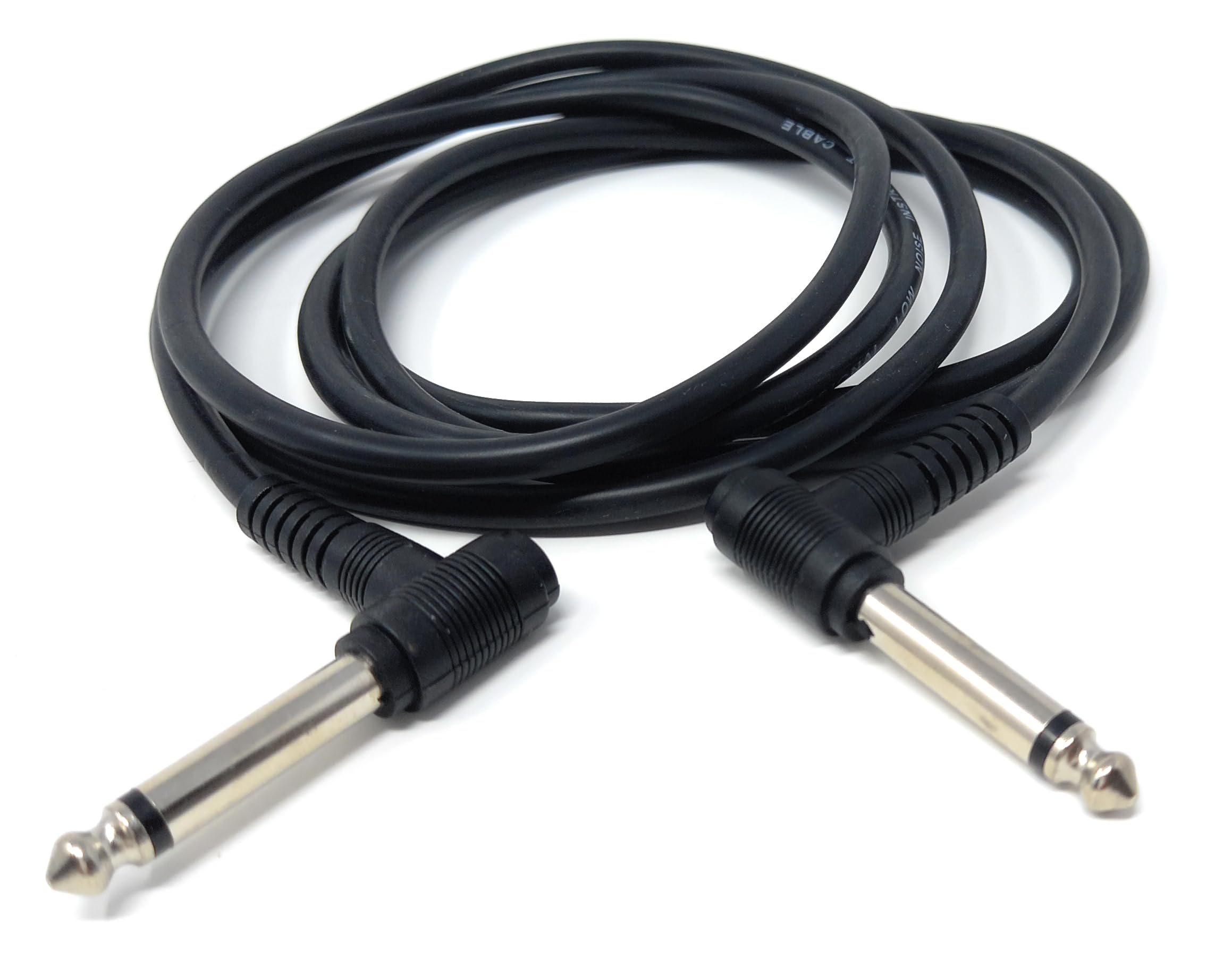 DRUT 6.35mm to 6.35mm Right Angle 90 Degree Jack Audio Mono Guitar Speaker Music Instrument Cable Lead