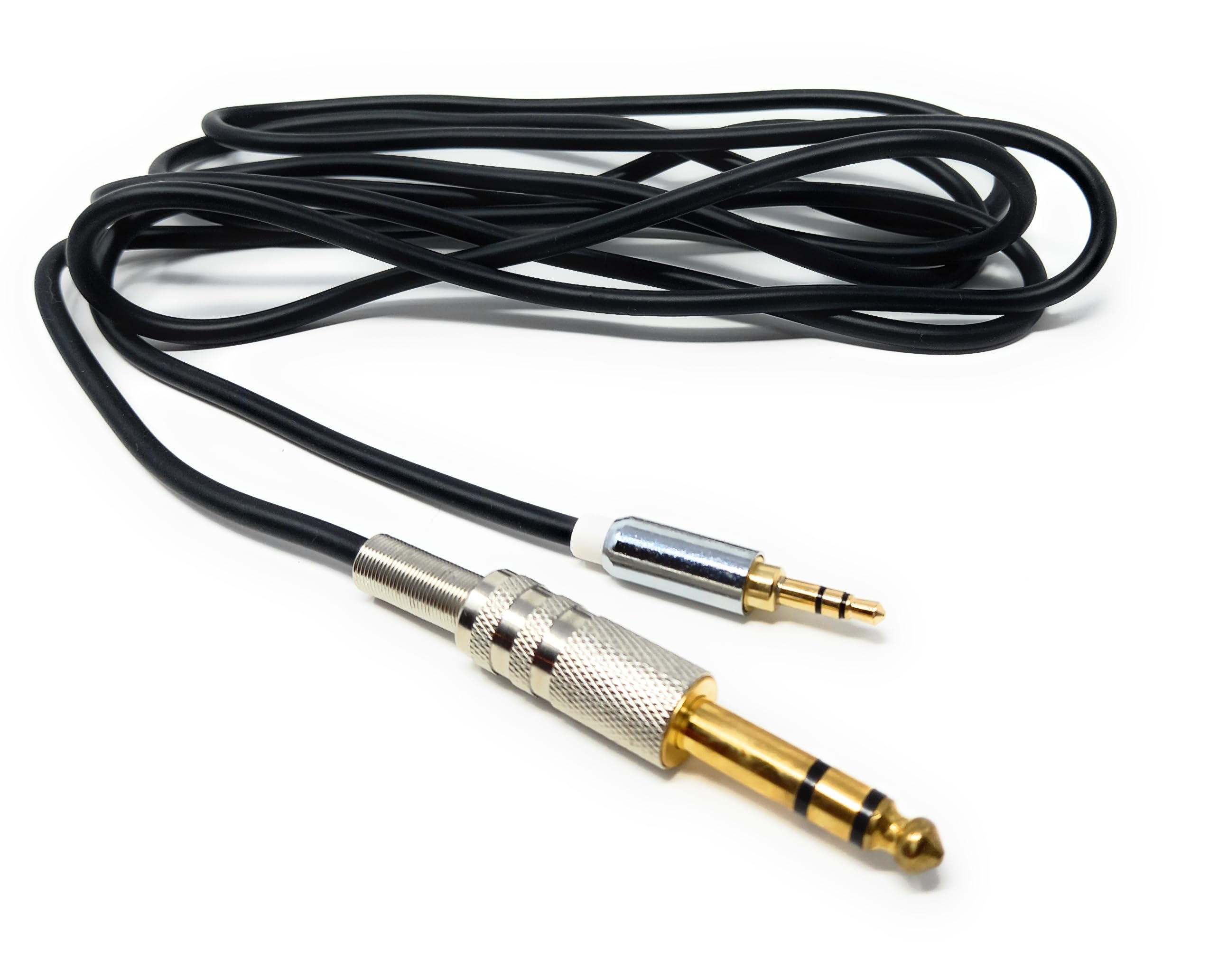 DRUT 3.5mm Stereo Jack Plug to 6.35mm Stereo Jack Plug Balanced AUX Cable for Professional Audio Equipment, Mixers, Amplifiers, Headphones