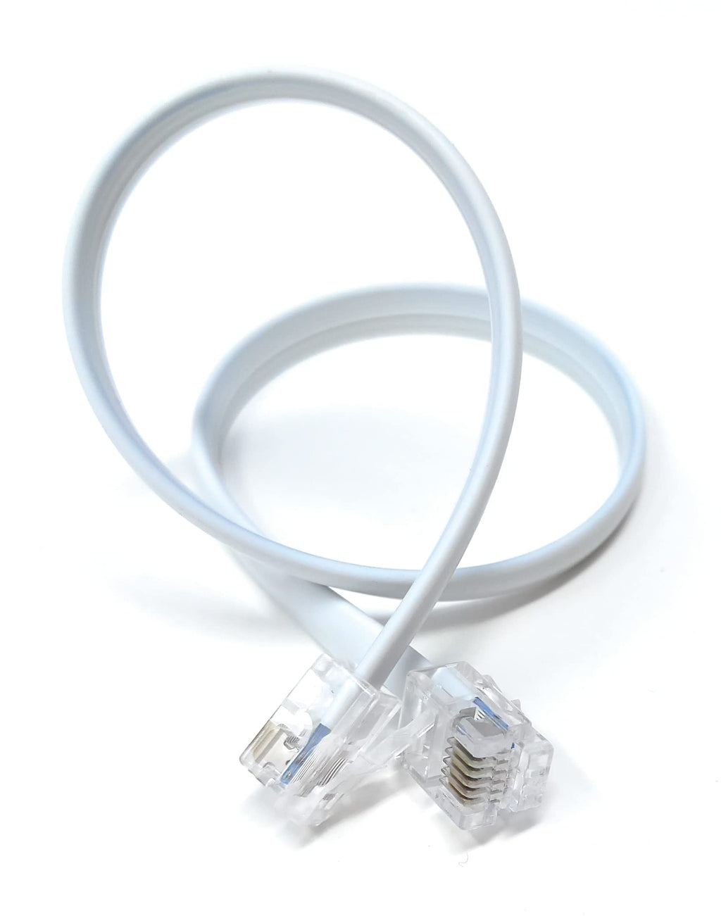 DRUT FLAT RJ12 to RJ12 6P6C Cable Lead Plug to Plug (RJ11 with 6 pin Wire)