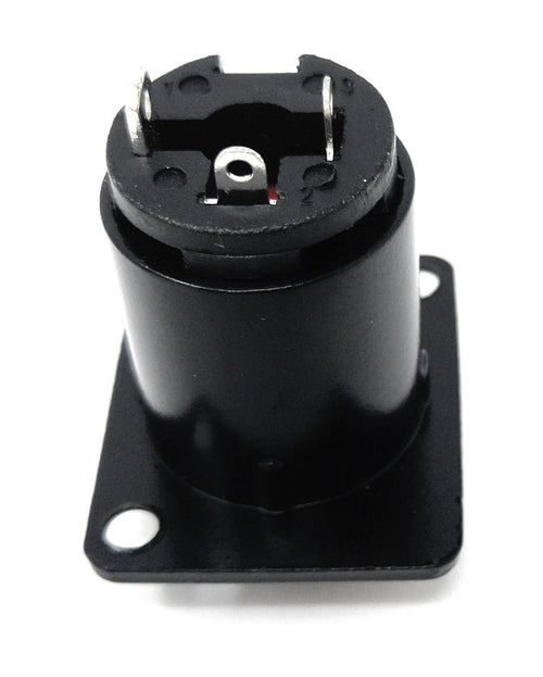 D-Series Panel Mount 6.35mm Audio Jack Socket Module, Chassis Mount Stereo TRS Connector with Solder Terminals, Guitar and Audio Rack Compatible