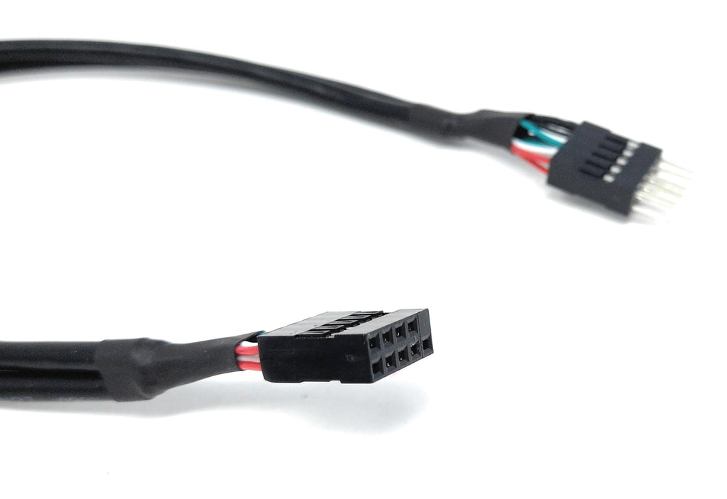 DRUT 9-Pin HD Motherboard Extension Cable – Male to Female 9Pin ATX Connector, 26AWG Double Shielded, Front Panel Header Cable for PC Build & Repair 30CM