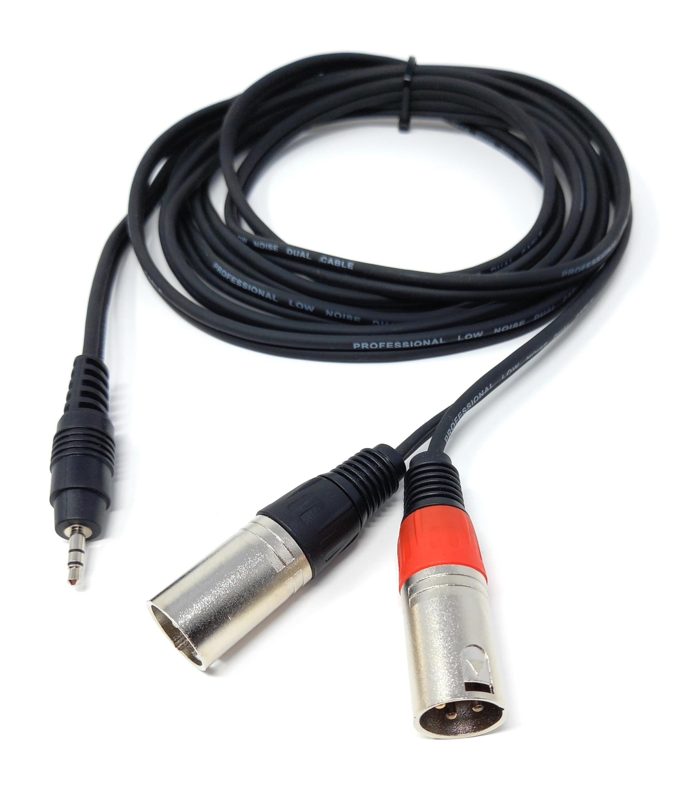 DRUT 3.5mm Stereo Jack to 2 x XLR Male Plugs For PC, Phone, MP3 to Mixer Cable Lead