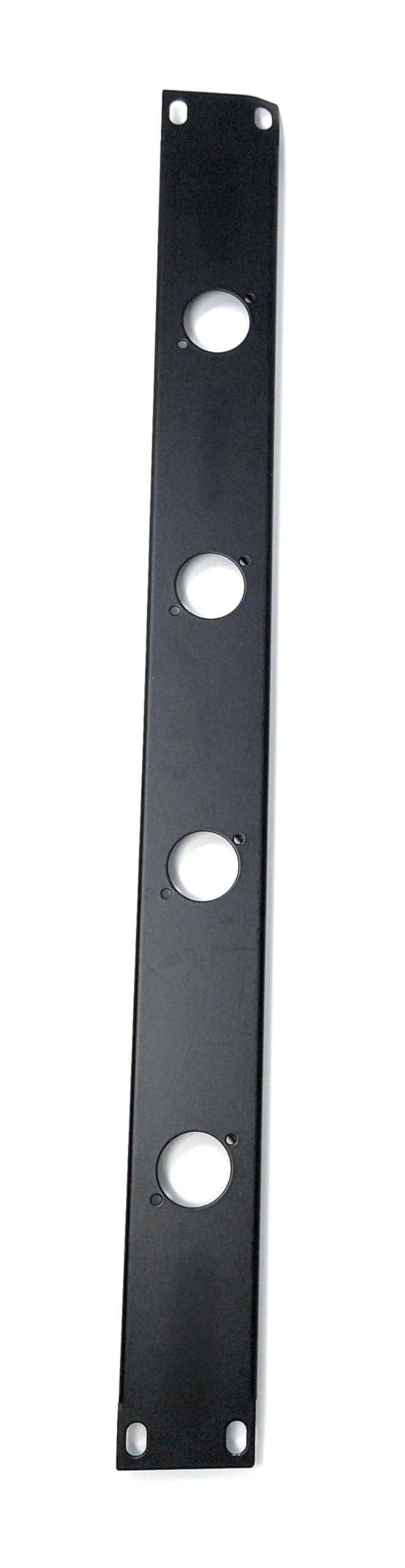 1U 19" Rack Mount D-Series Punch-Out Panel - Compatible with XLR, Speakon, and Neutrik Connectors for AV, Audio, and Computer Racks