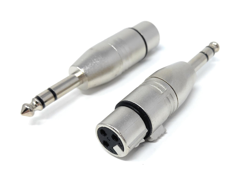 DRUT XLR Female 3 pin to 6.35mm Stereo Jack TRS Plug Adapter Cable Lead Converter