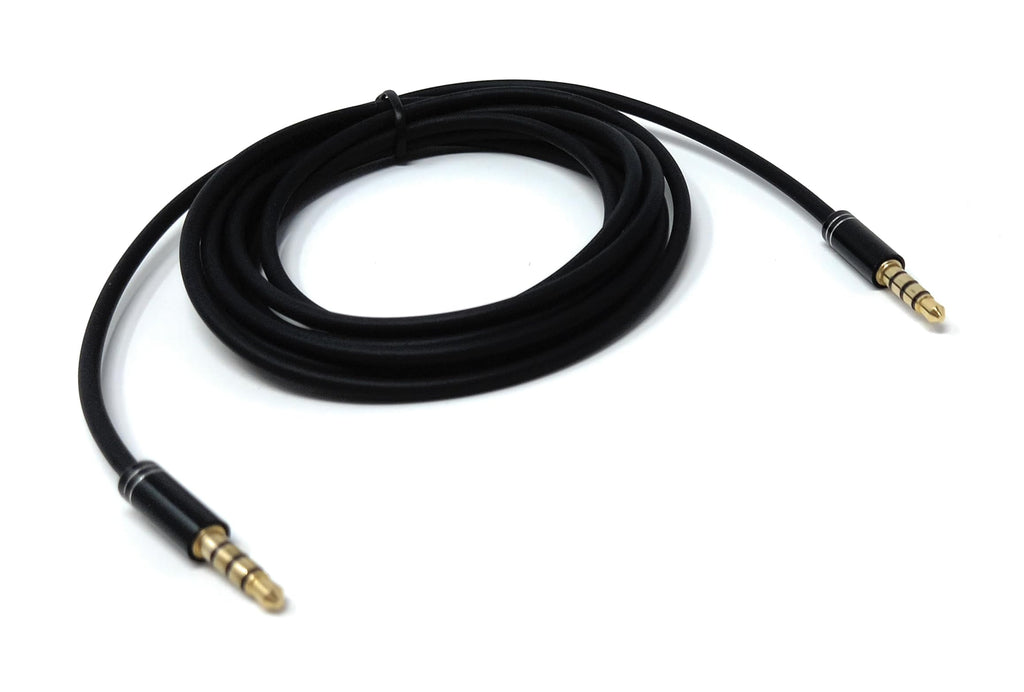 DRUT 3.5mm 4 Pole Audio Cable TRRS Aux Male to Male Lead Jack to Jack Stereo Cord Compatible with Microphone Headphone Headset Earphone Speaker Phone Laptop PC TV Car Mp3 Game Console
