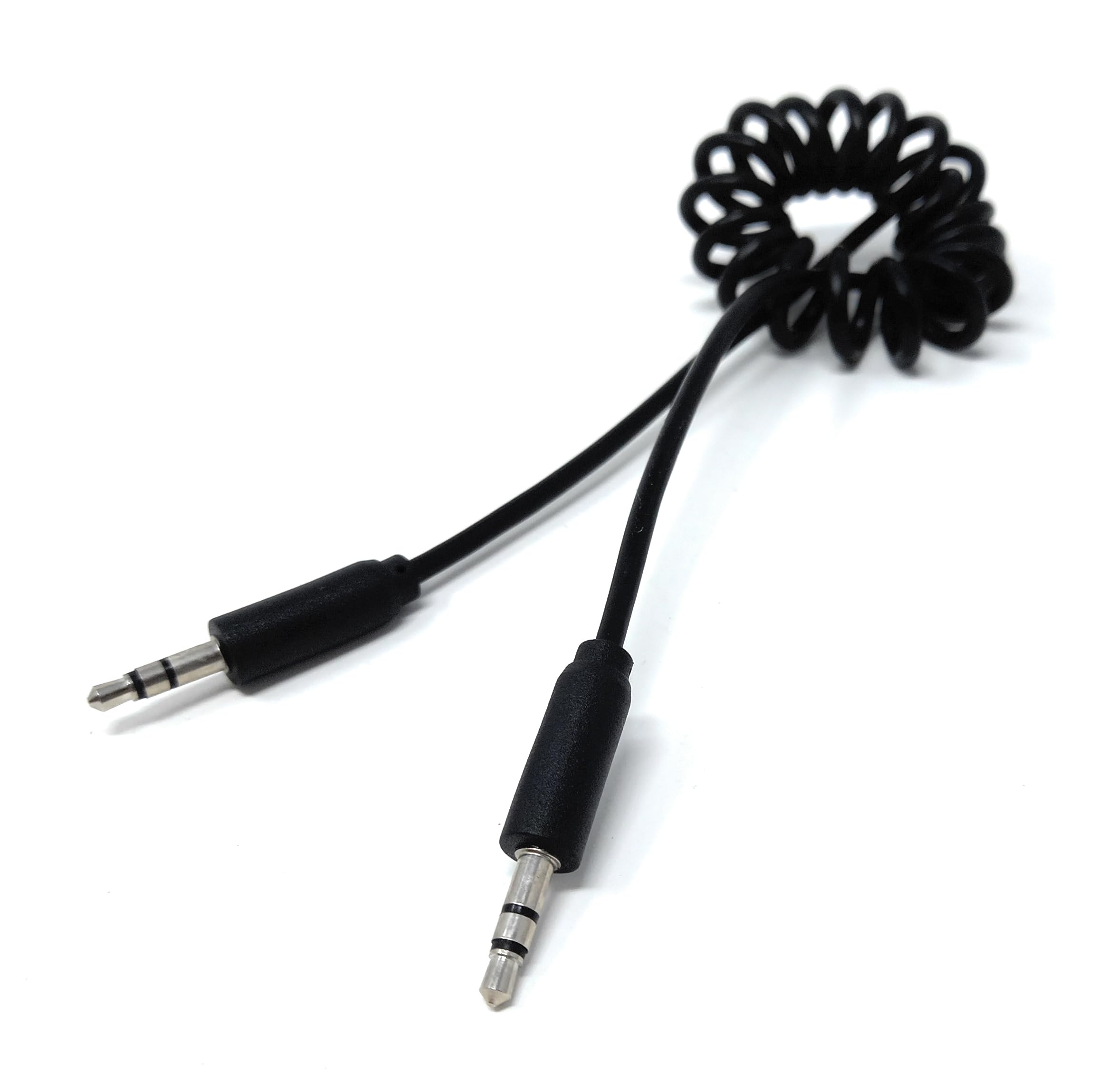 DRUT Coiled 3.5mm to 3.5mm Male to Male Stereo TRS Cable for Car Stereo Smartphone Tablet MP3 Player