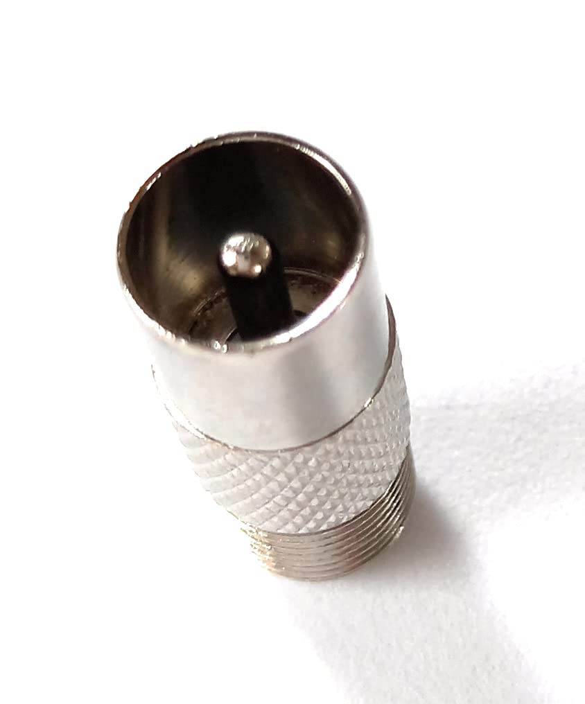 Kable F-Type to TV RF Aerial Antenna Adapter, Satellite Coax Connector Sat Coaxial Female to Male (IEC)