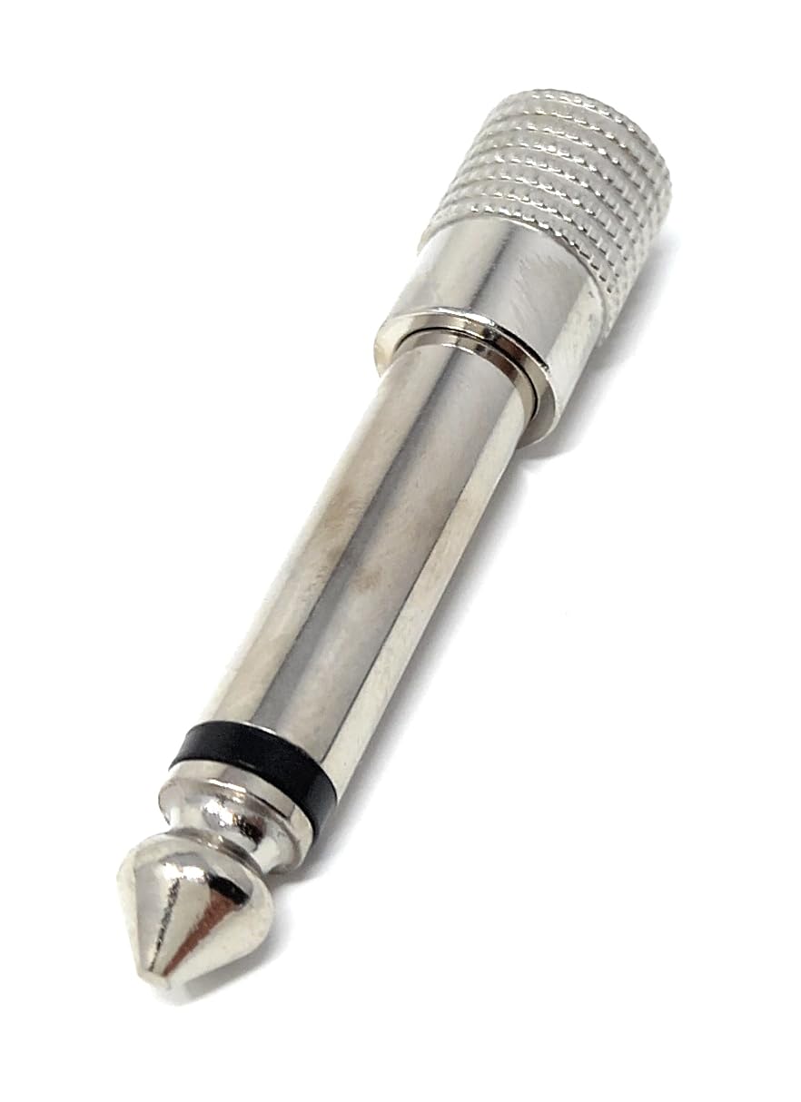 DRUT 6.35mm Mono Jack Plug to 3.5mm Stereo Socket Adapter Cable Converter Audio Adapter