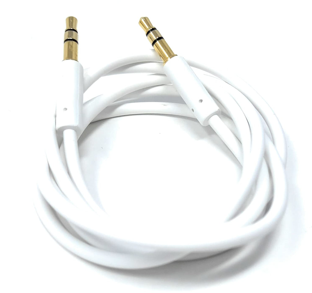 DRUT 3.5mm Stereo Audio Jack Plug to Plug, Male to Male AUX, Slim Flexible Lead Cable