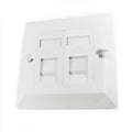 RJ45 Socket Ethernet Cat5e Wall Plate Socket Faceplate Compatible with CAT6/CAT5E/CAT7/CAT8 Network Cable, Keystone Jack Modular, UK Spec.
