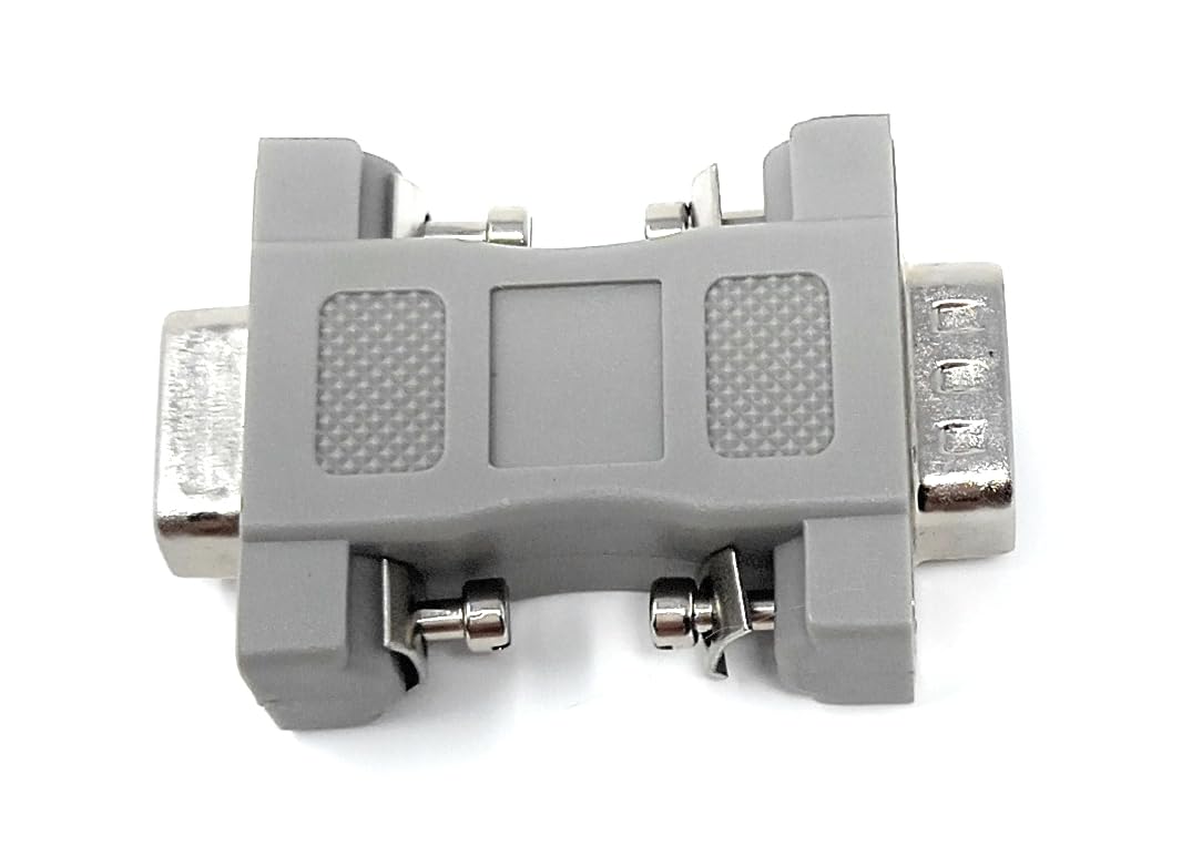 DRUT Serial to VGA 9 Pin Female to 15 Pin Male Adapter D9 to HD15 SVGA Cable Converter