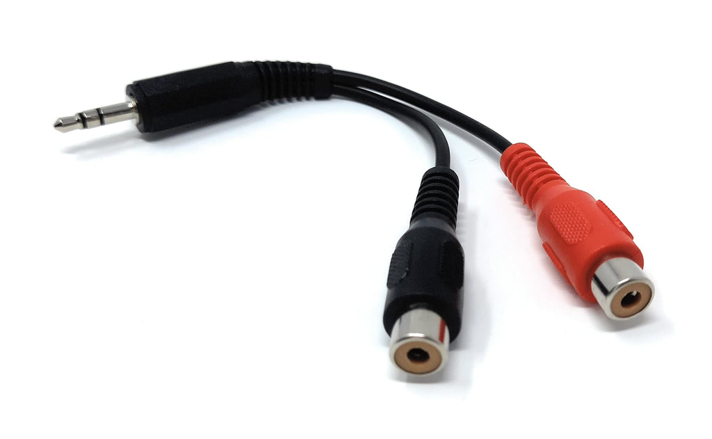 DRUT 3.5mm Stereo Jack to 2 x phono RCA Sockets, Extension Cable Adapter