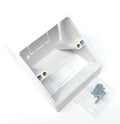 1 Gang Pattress Electrical Back Box - 45 Degree Angled Surface Mount, 85mm x 85mm for Faceplates and Workbench Installations