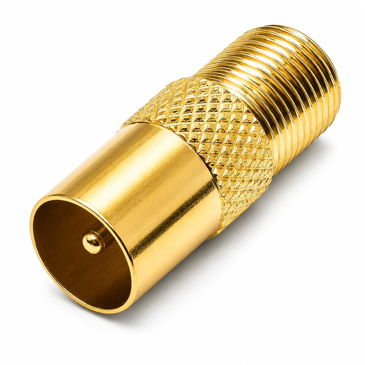 DRUT TV RF Male to F Type Screw Connector Socket Aerial Coax Adapter Coaxial Plug