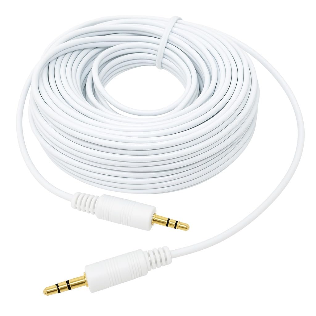 DRUT 3.5mm to 3.5mm Stereo Audio AUX Cable Gold Connectors, Small 3 pin Jack to Jack Speaker Lead