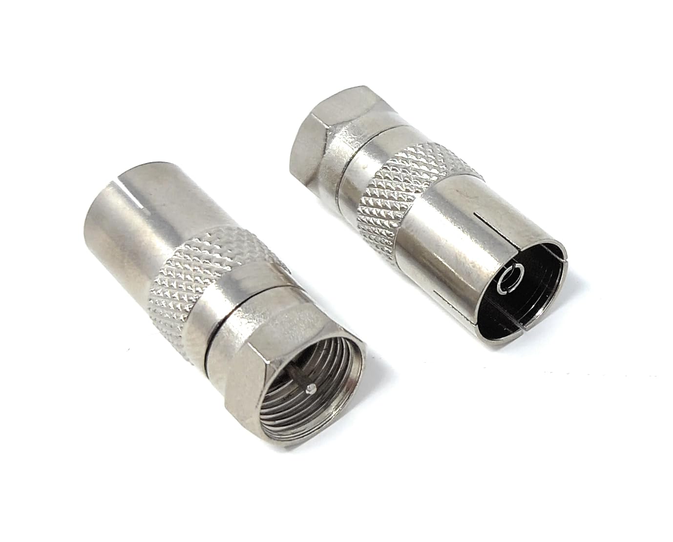 DRUT RF Female Coax Socket to F Type Screw Male Plug Adapter Converter for TV, Satellite Cable