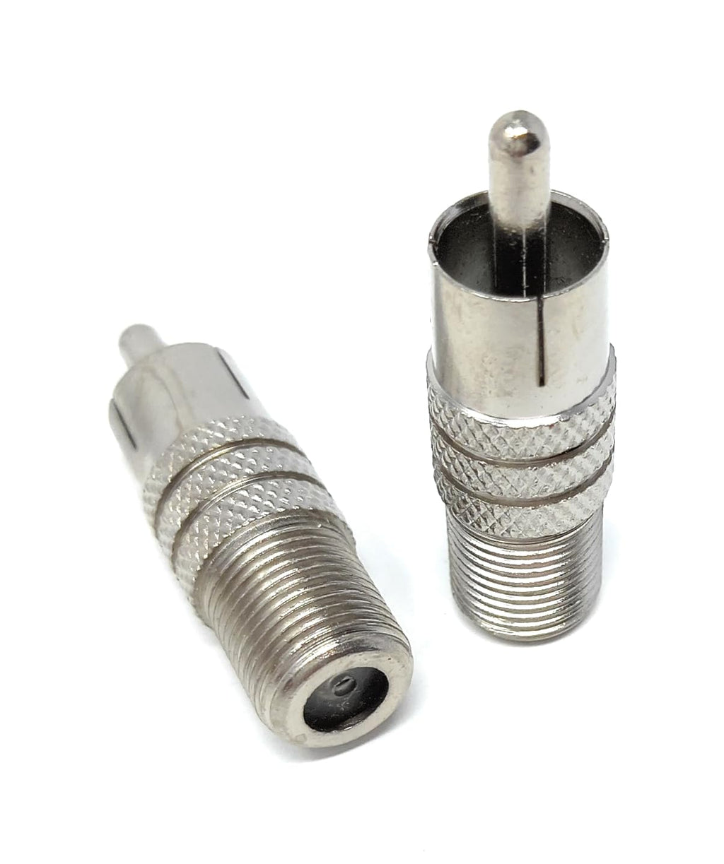 DRUT F Type Socket Screw to RCA Phono Male Plug TV Satellite Cable Adapter