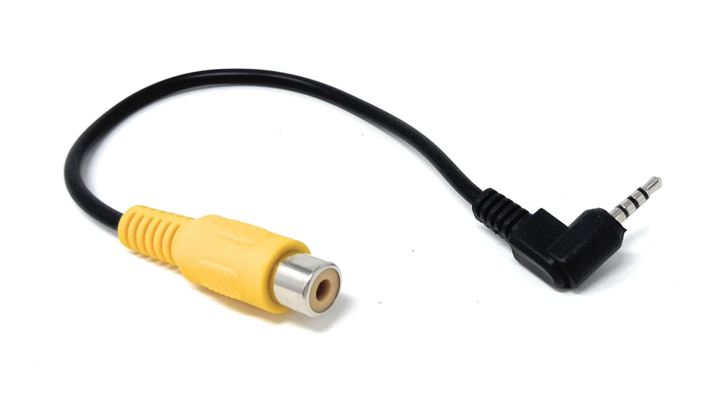 DRUT 2.5mm 4-Pin Jack to RCA Female Video Cable – AV Adapter for Digital Camera, Car GPS, Rear View Systems, and Portable Devices