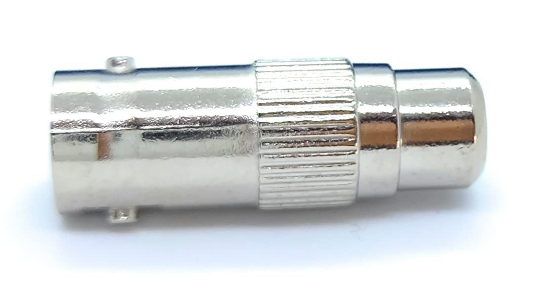 DRUT BNC Female to RCA Female Phono Adapter - Video Connector for CCTV Cameras, DVR, and Audio-Visual Equipment