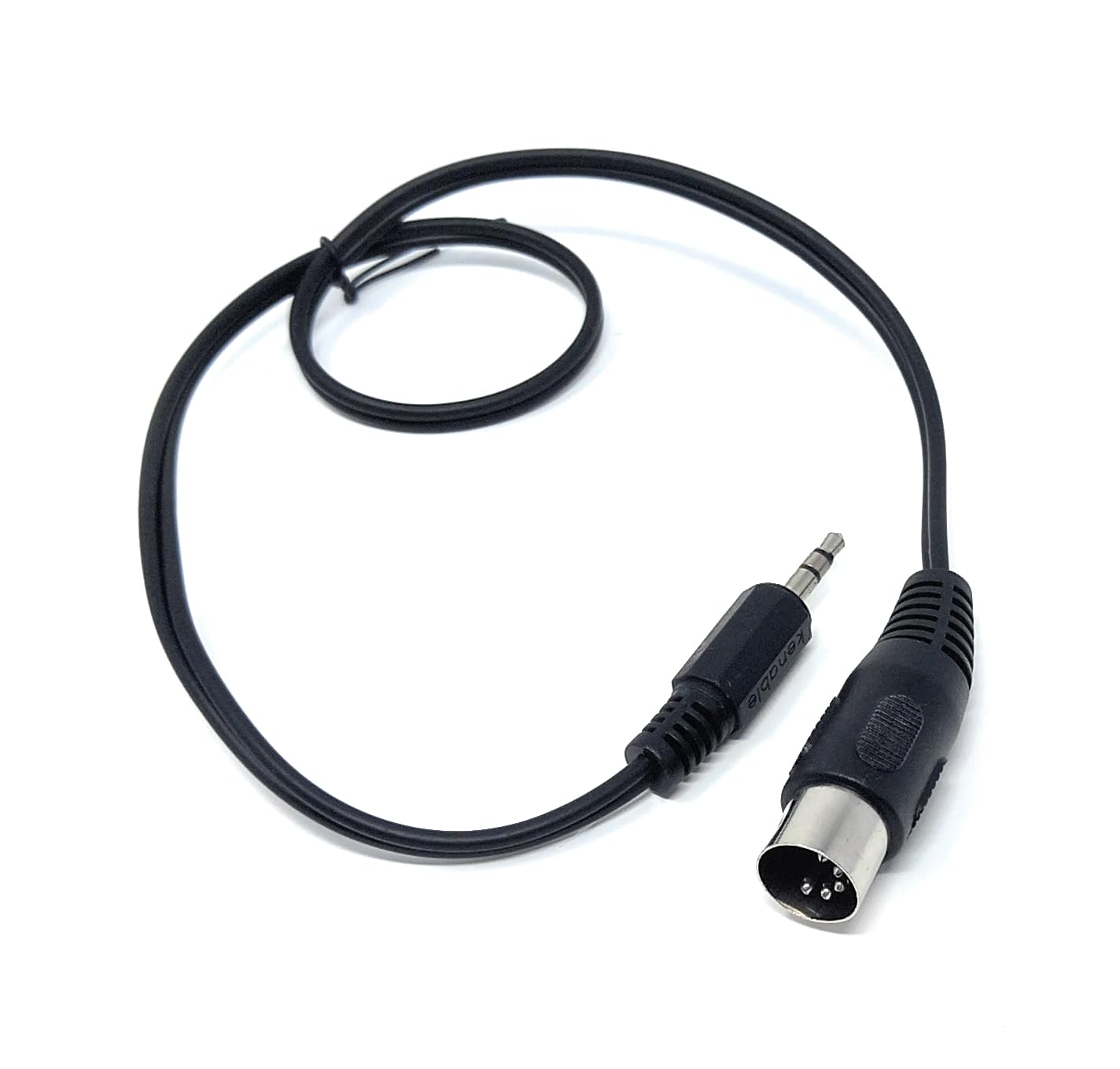 DRUT 3.5mm Stereo Jack Plug to 5 Pin Midi Din Male AUX Audio Cable, Midi Pins 2, 3, 5 are Connected