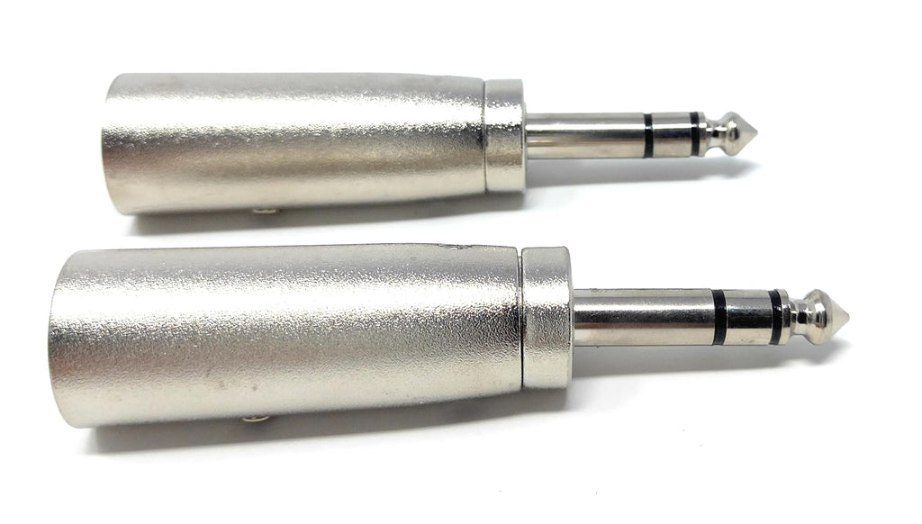 DRUT 6.35mm Stereo Jack to XLR Male Adapter, Audio Cable Converter for Instruments, Microphones, and DJ Equipment